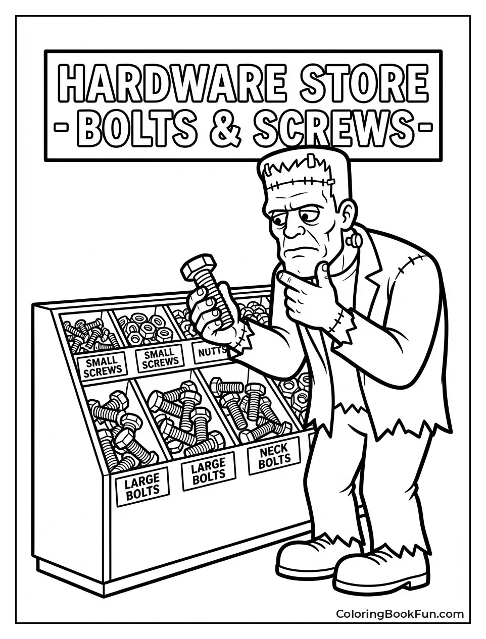 Frankenstein Shops for Bolts