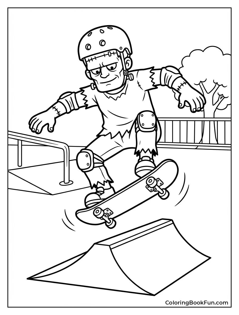 Skateboard Frankenstein Does Trick