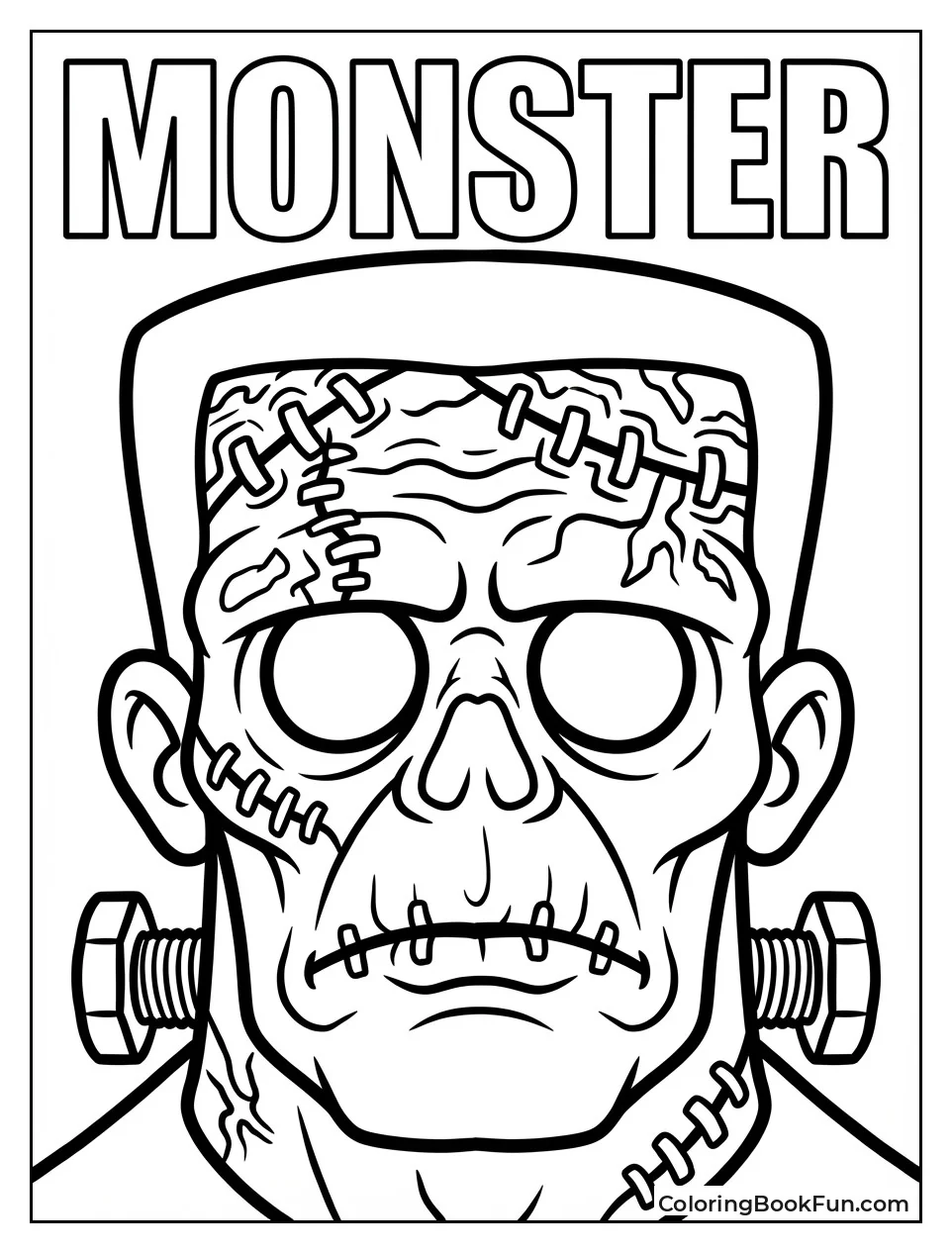 Stitched Monster Face Closeup