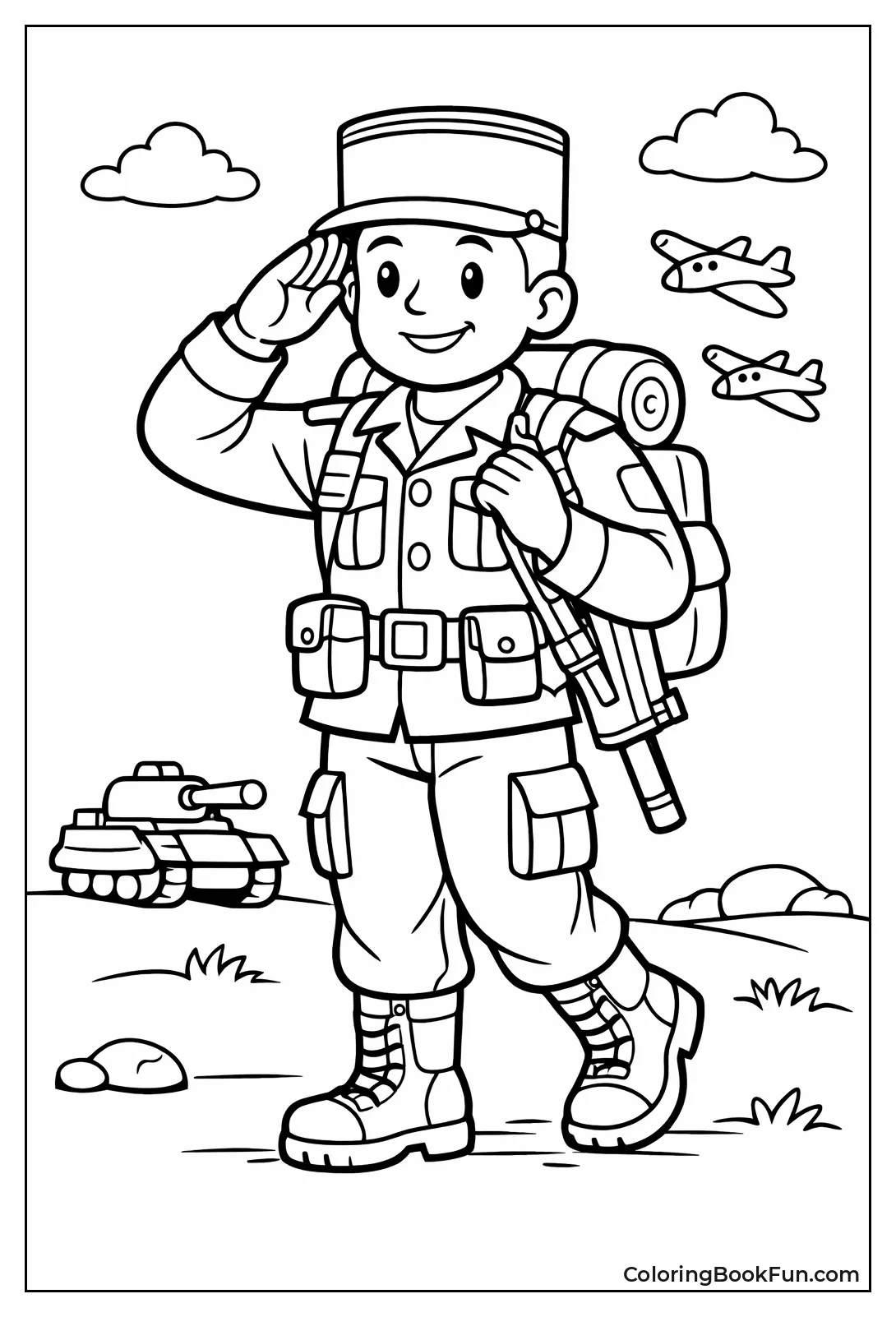 French Soldier Marches Steady