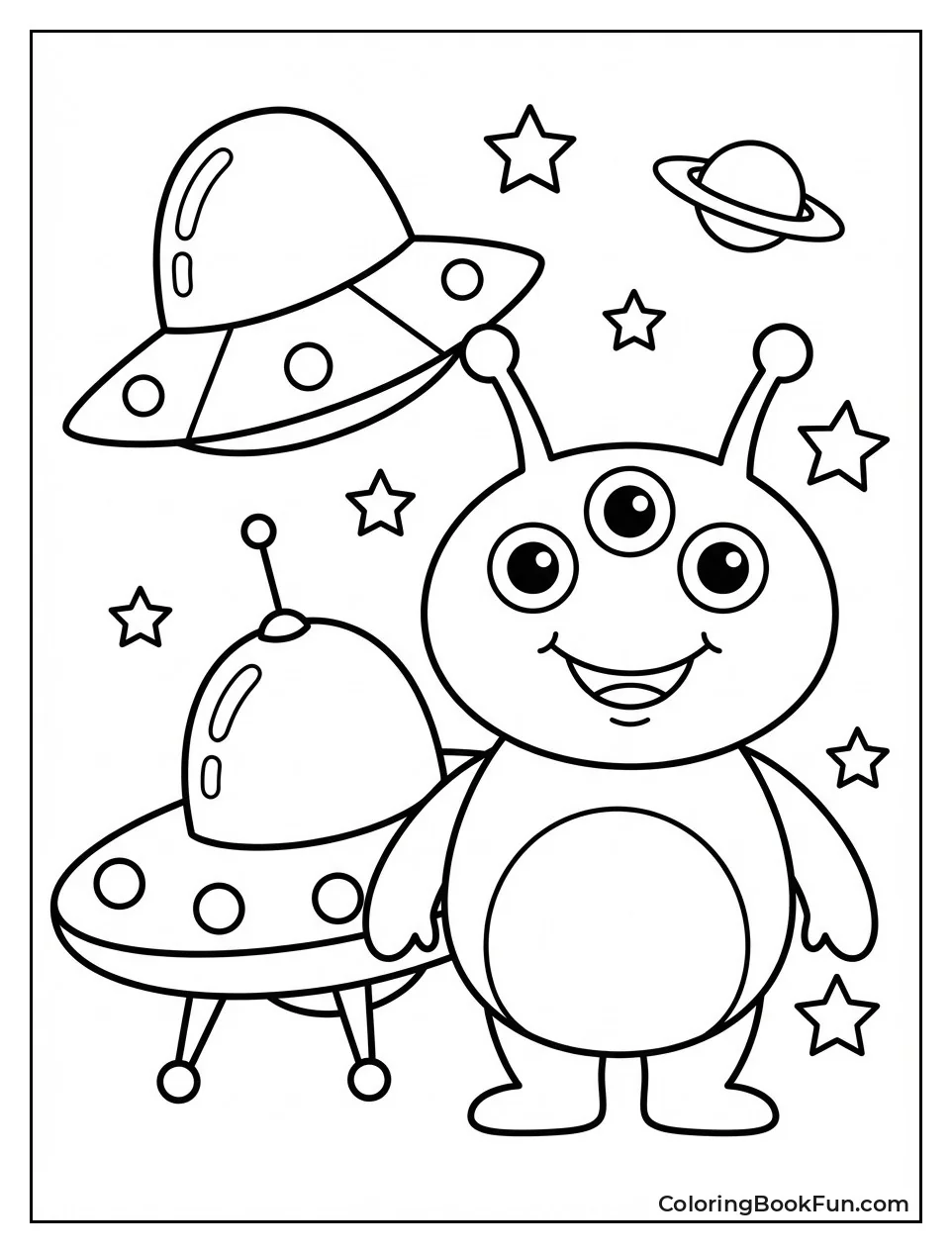 Preschool Alien Smiles Friendly