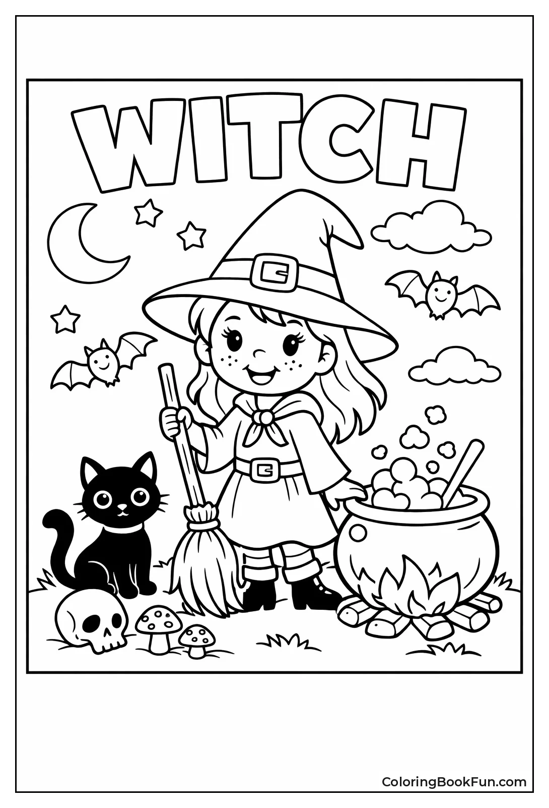 Smiling Witch with Freckles