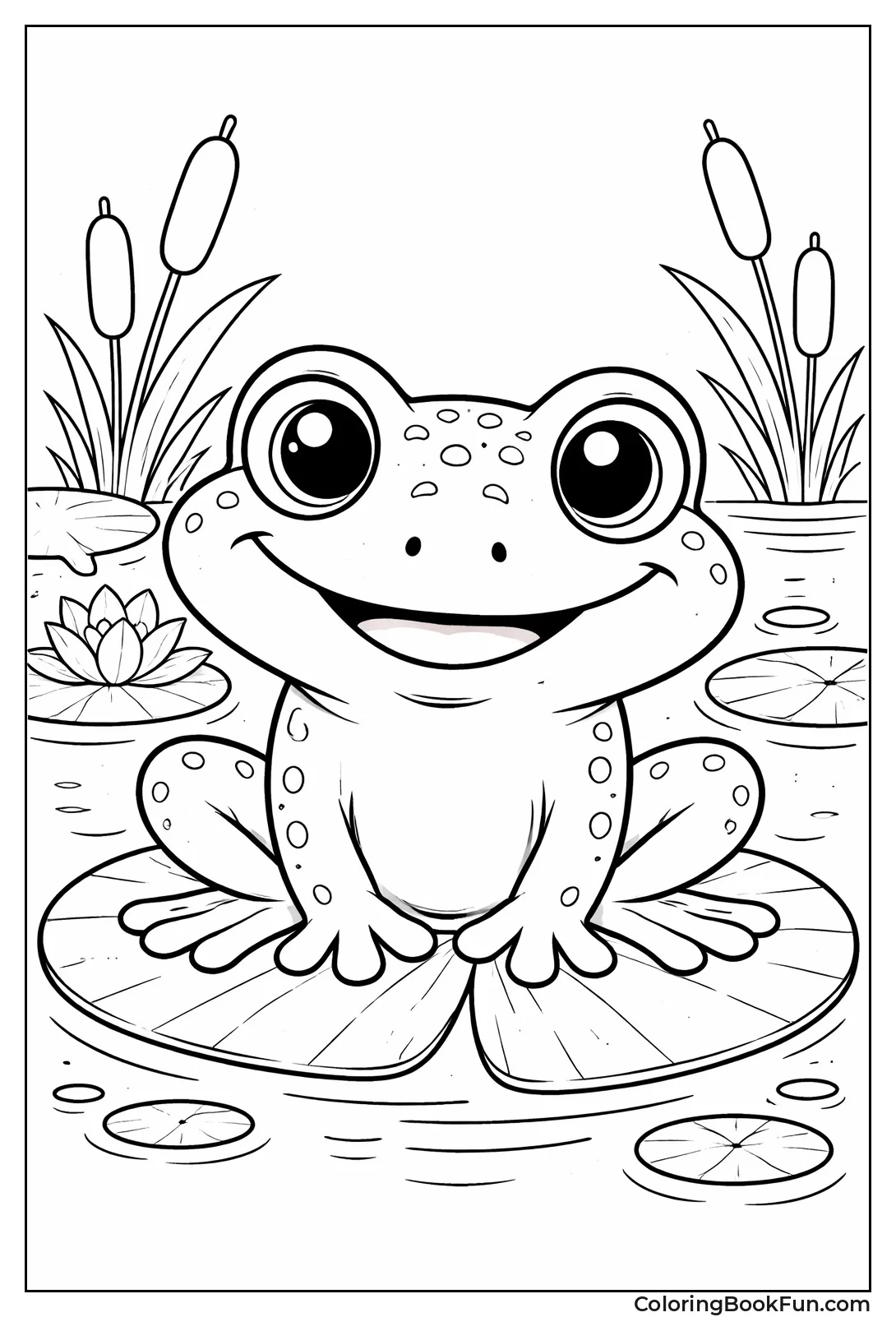 Frog Face with Big Eyes