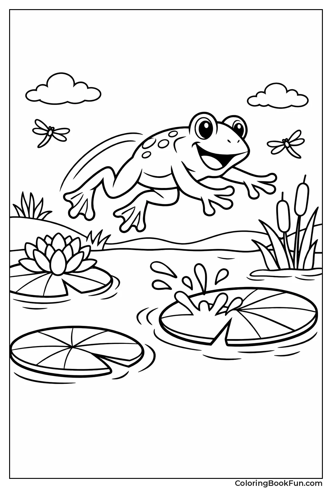 Frog Leaps Between Lily Pads