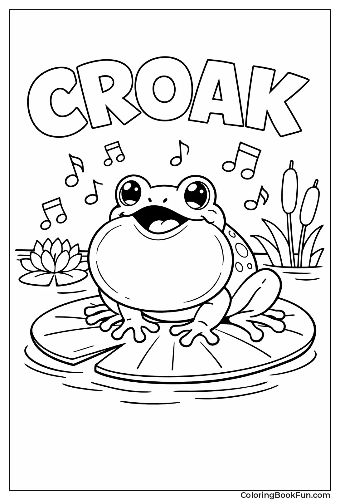 Frog Sings with Inflated Throat