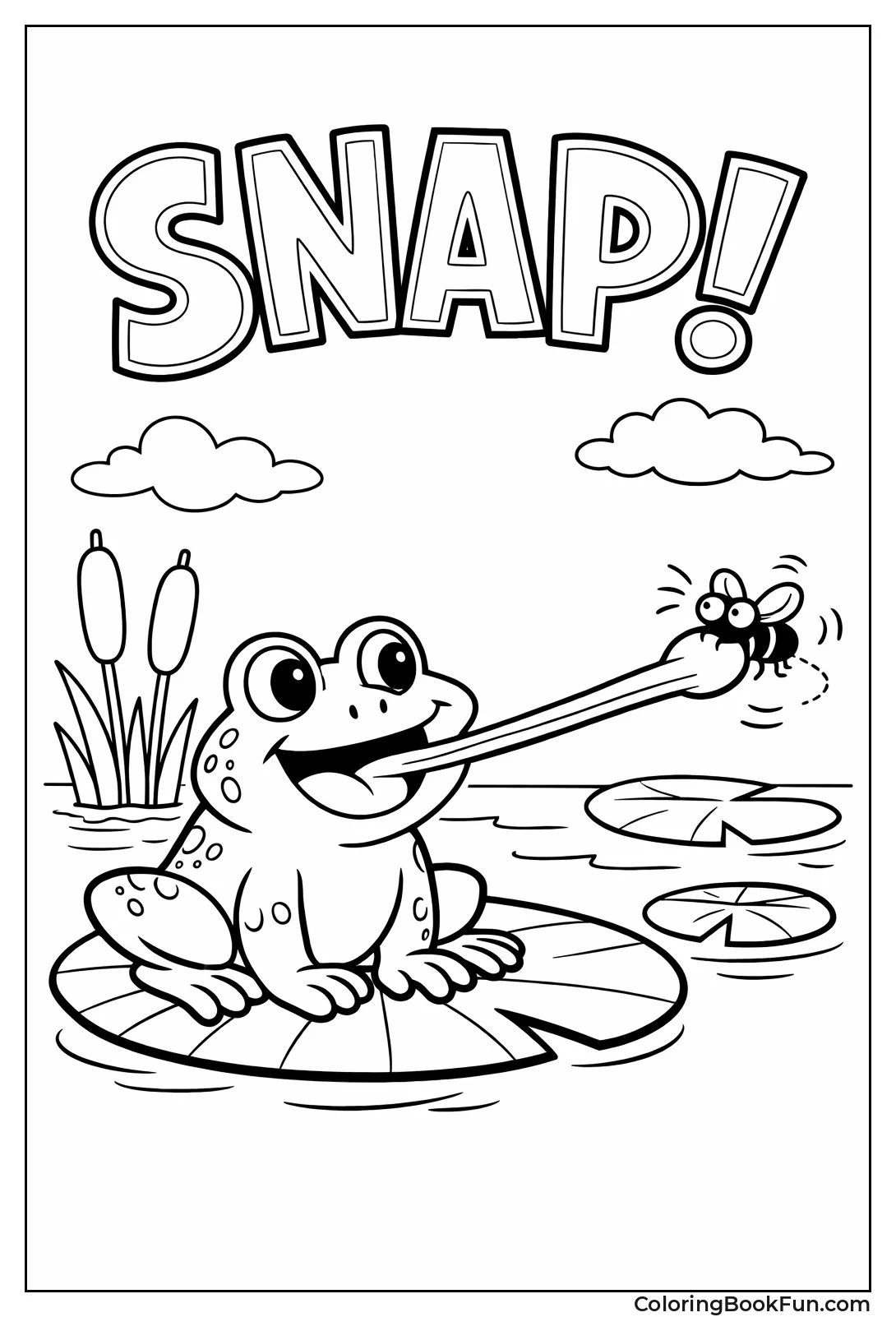 Frog Catches Fly with Tongue