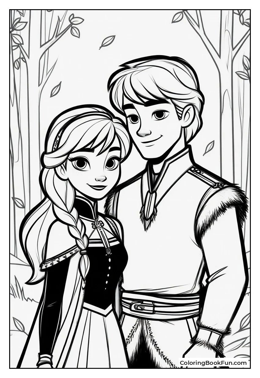 Anna and Kristoff Share Quiet Moment