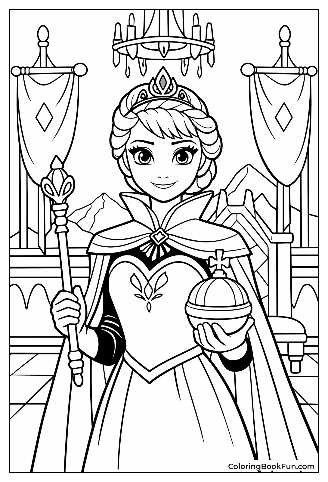 Elsa Holds Coronation Scepter