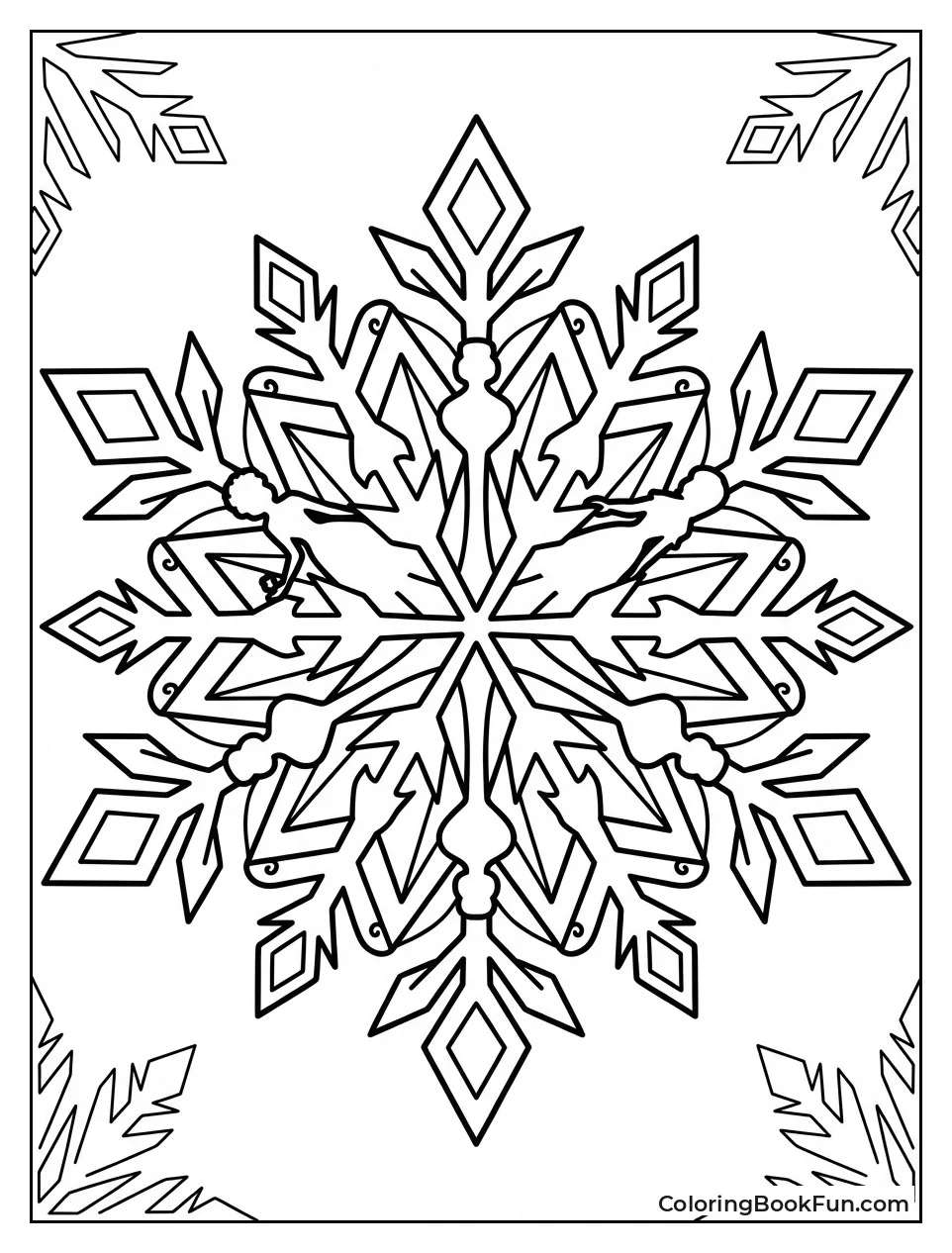 Snowflake Mandala Hides Friends