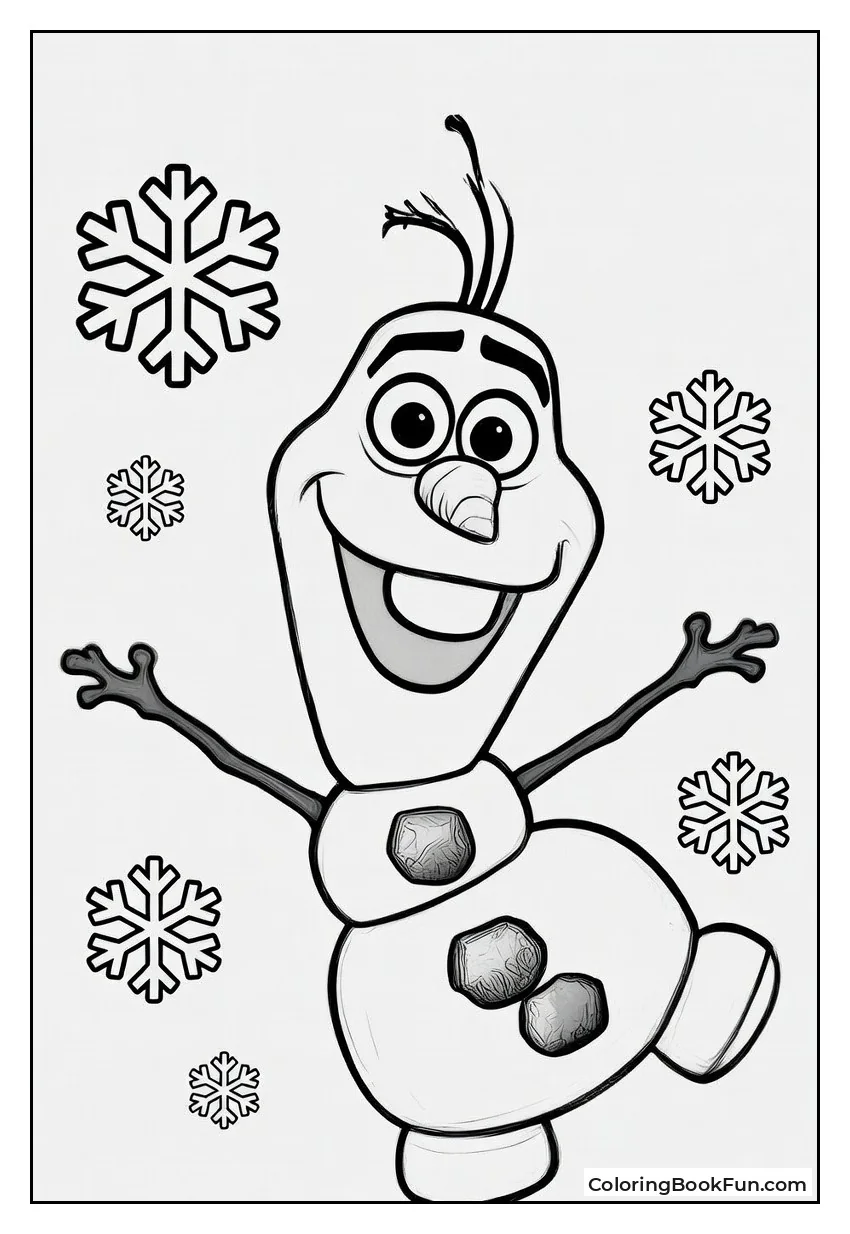 Olaf Opens Arms for Hugs