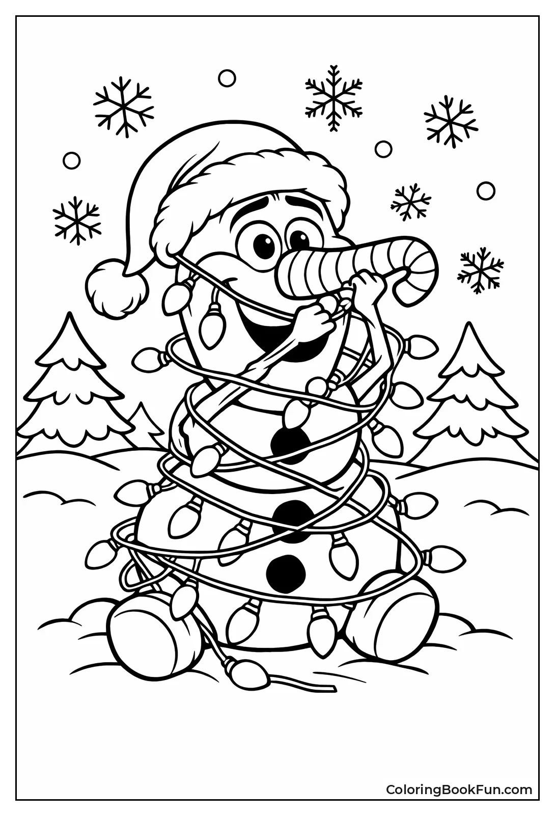 Olaf in Christmas Lights