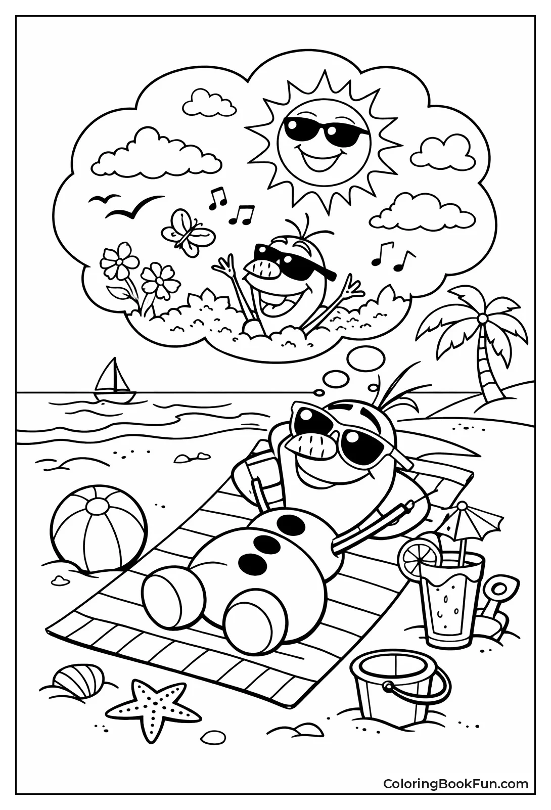 Olaf Dreams on Beach Towel