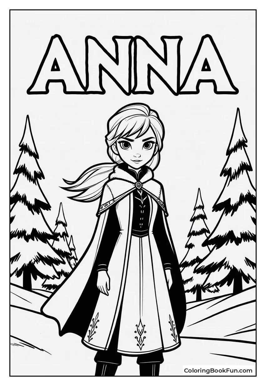 Anna Journeys Past Snowy Trees