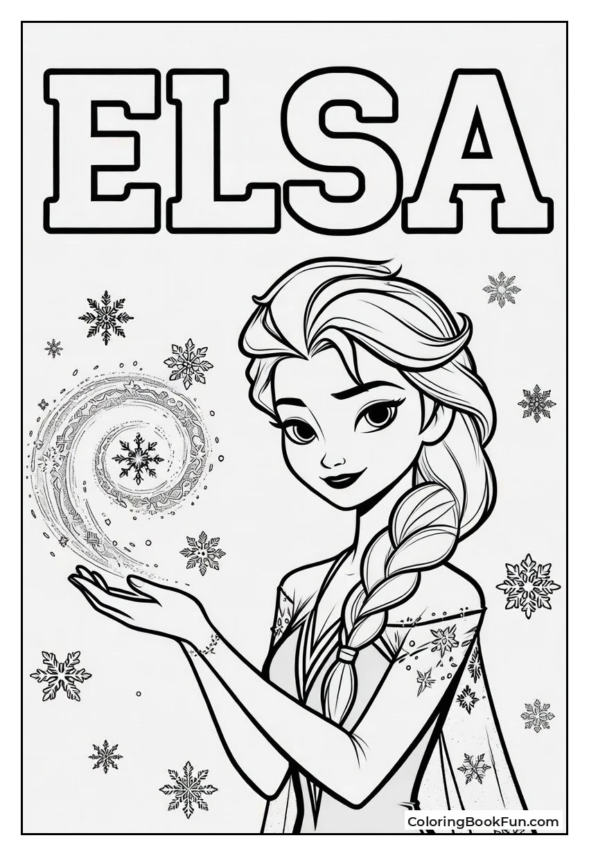 Elsa Casts Swirling Snowflakes