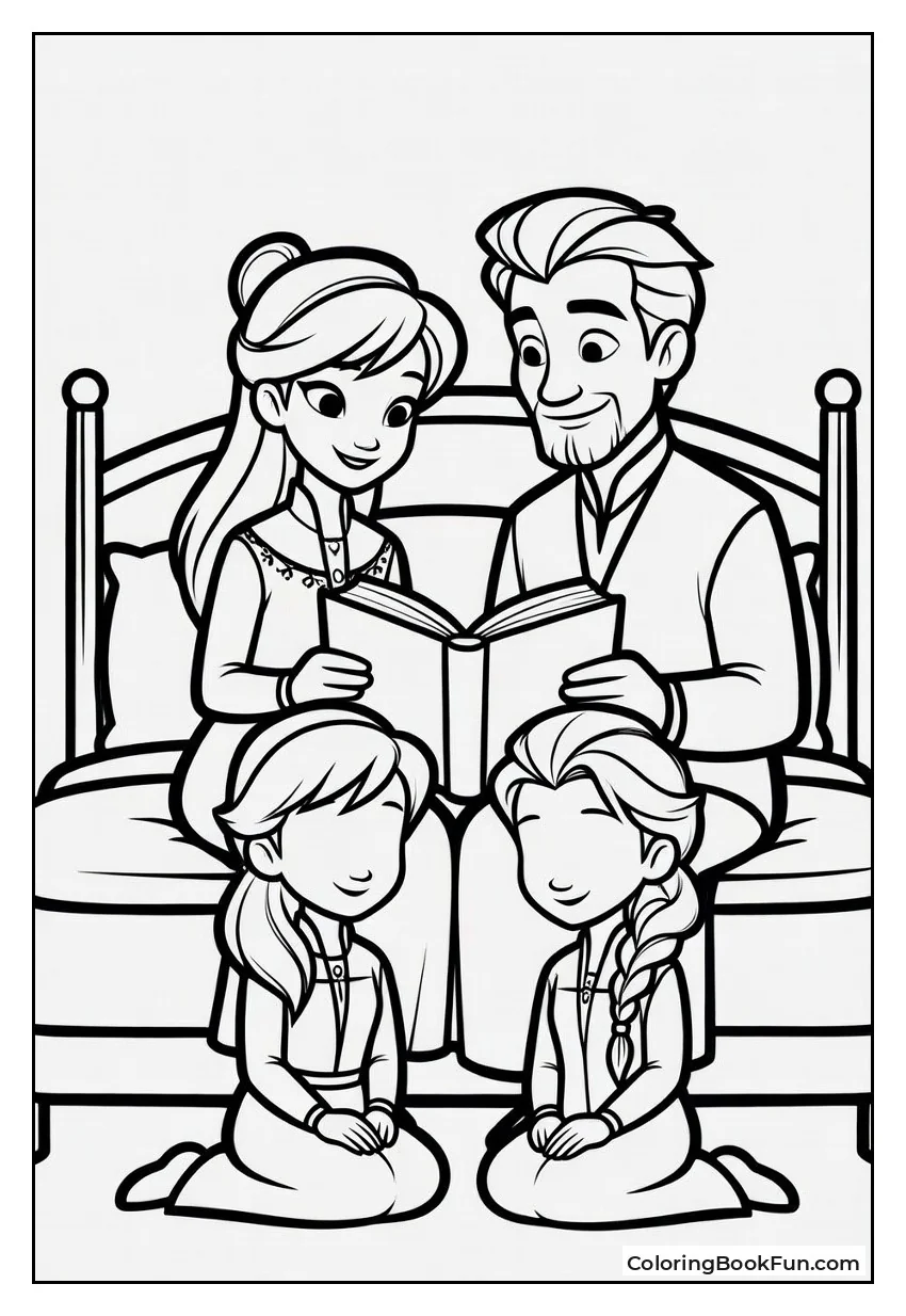 Parents Read to Young Girls