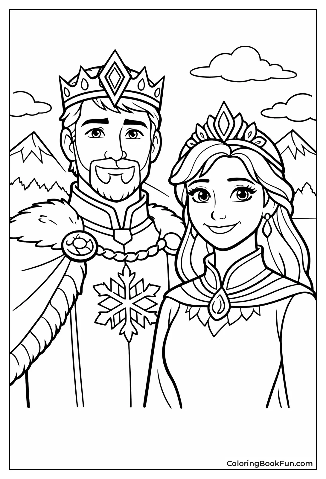 King and Queen Pose Regally