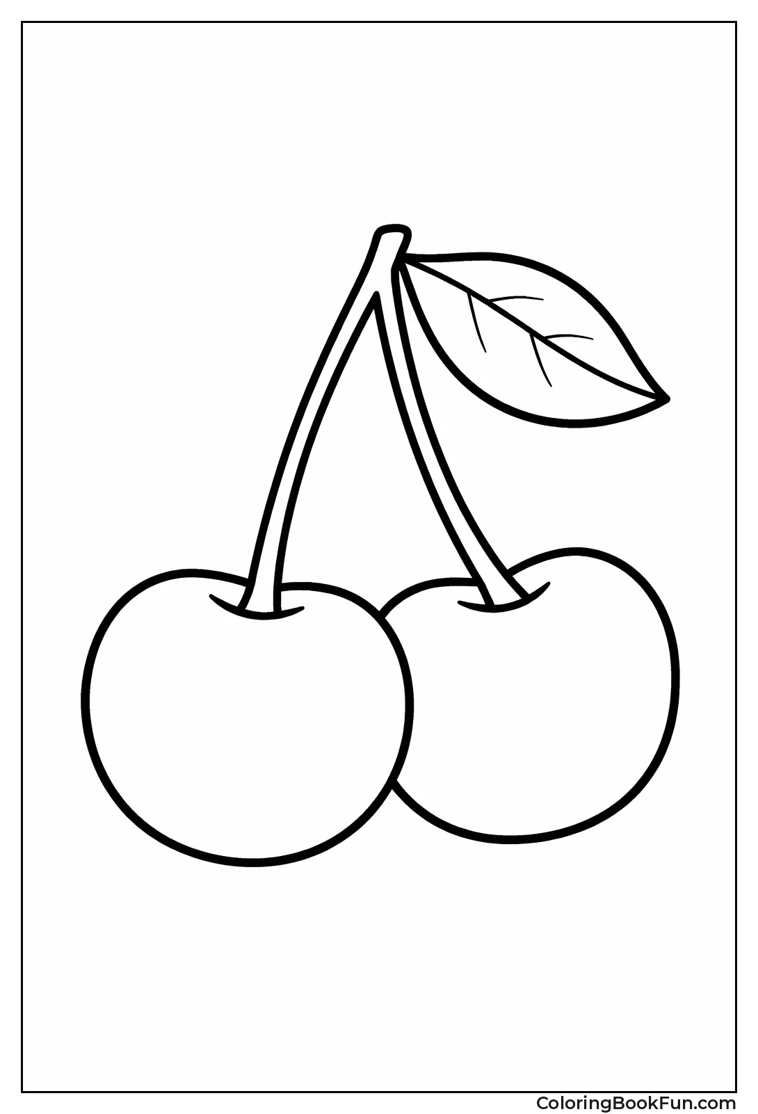 Two Cherries on Stem