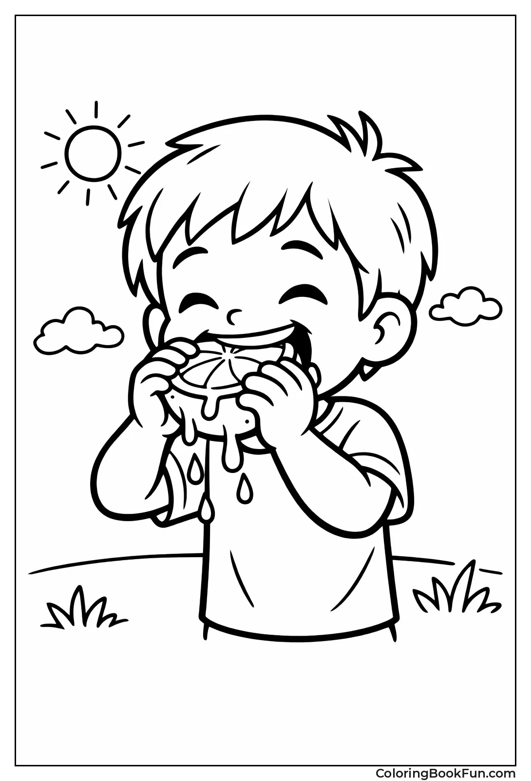 Child Eating Orange