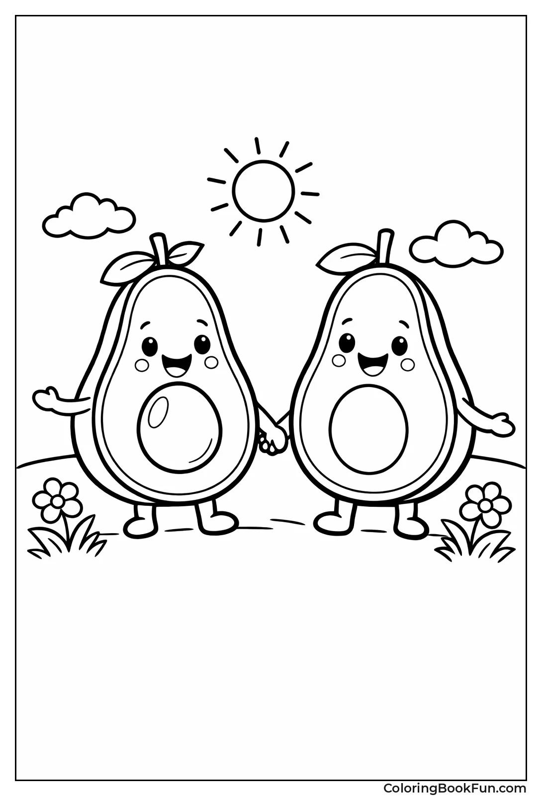 Kawaii Avocado Couple