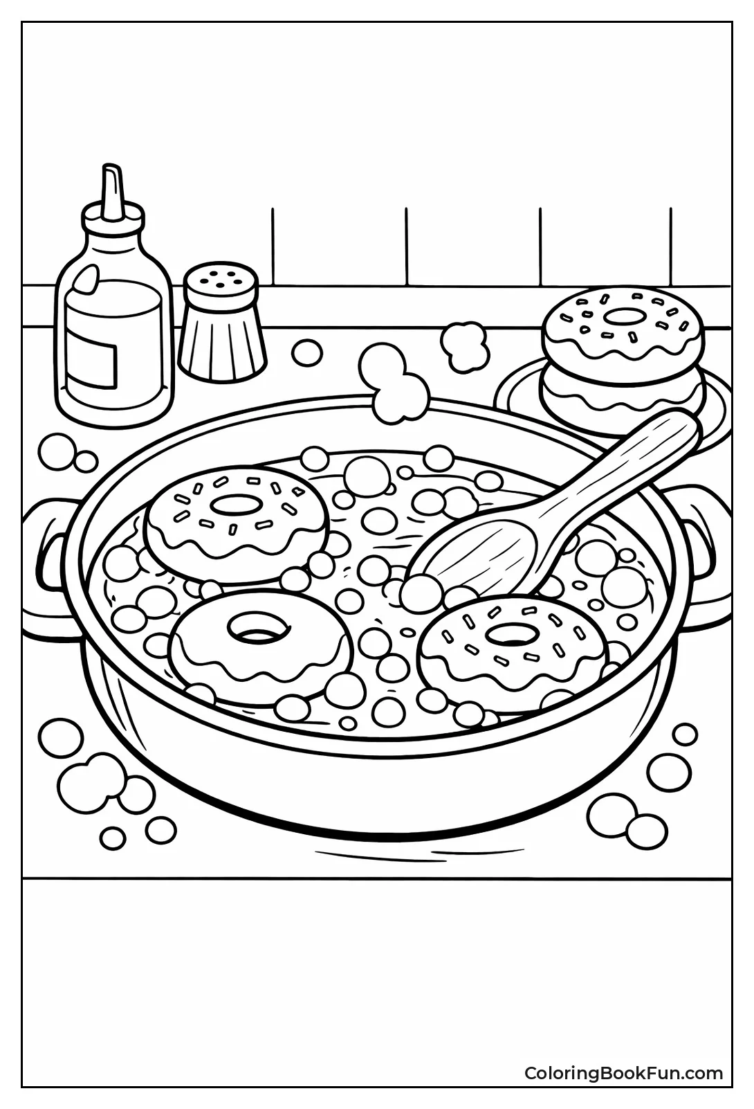 Pan Frying Hot Donuts