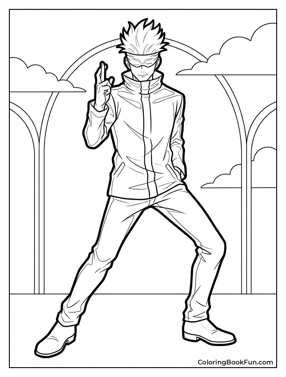 Gojo Poses Full Body Dynamically