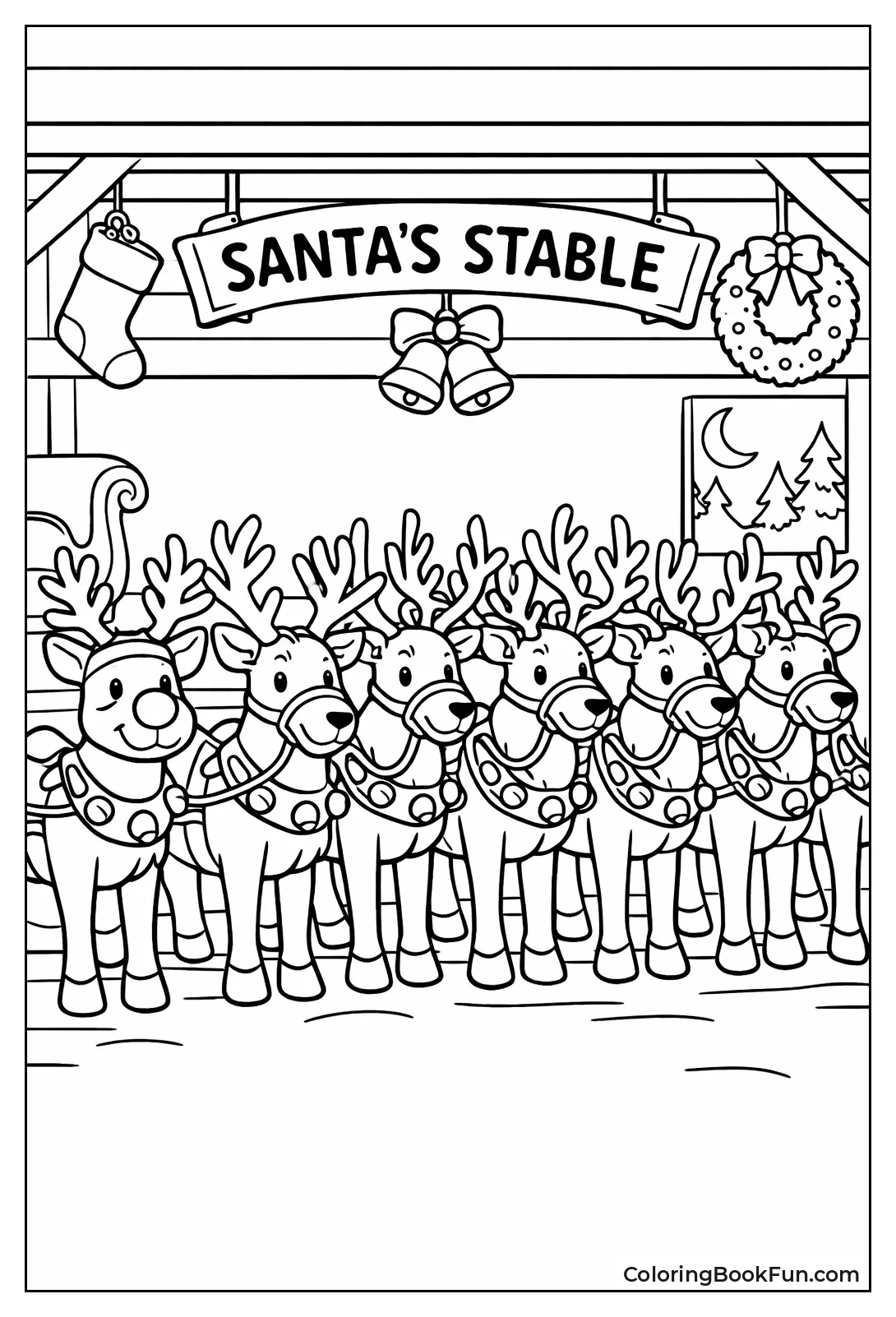 Reindeer Team in Stable