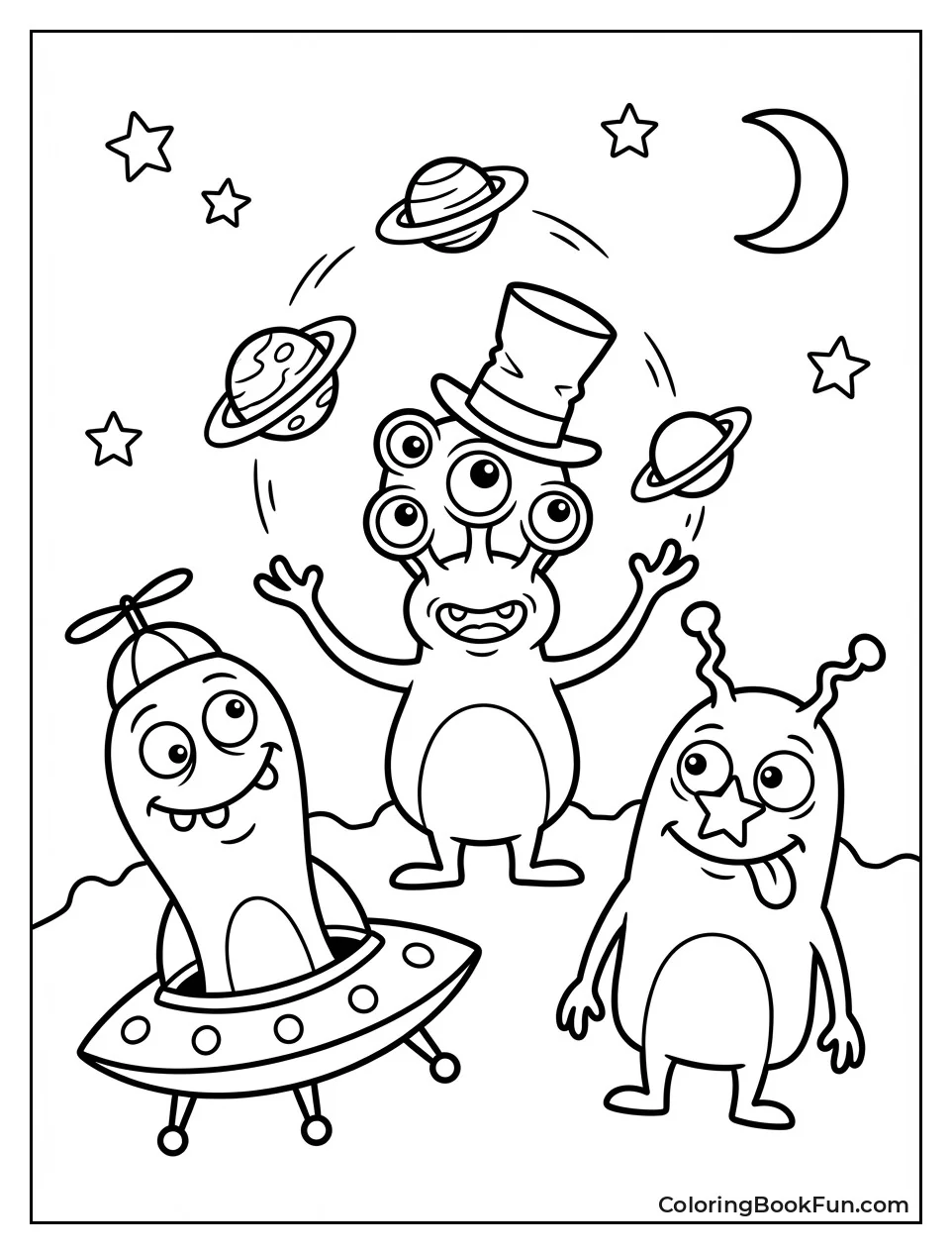 Silly Aliens Juggle Planets