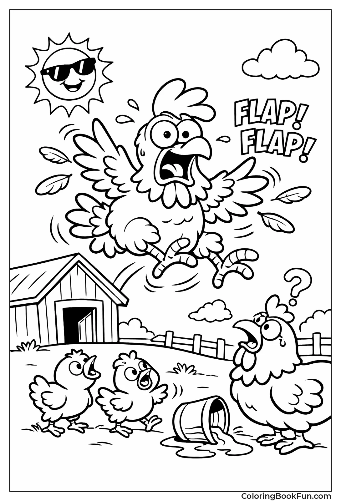 Funny Chicken Makes Faces