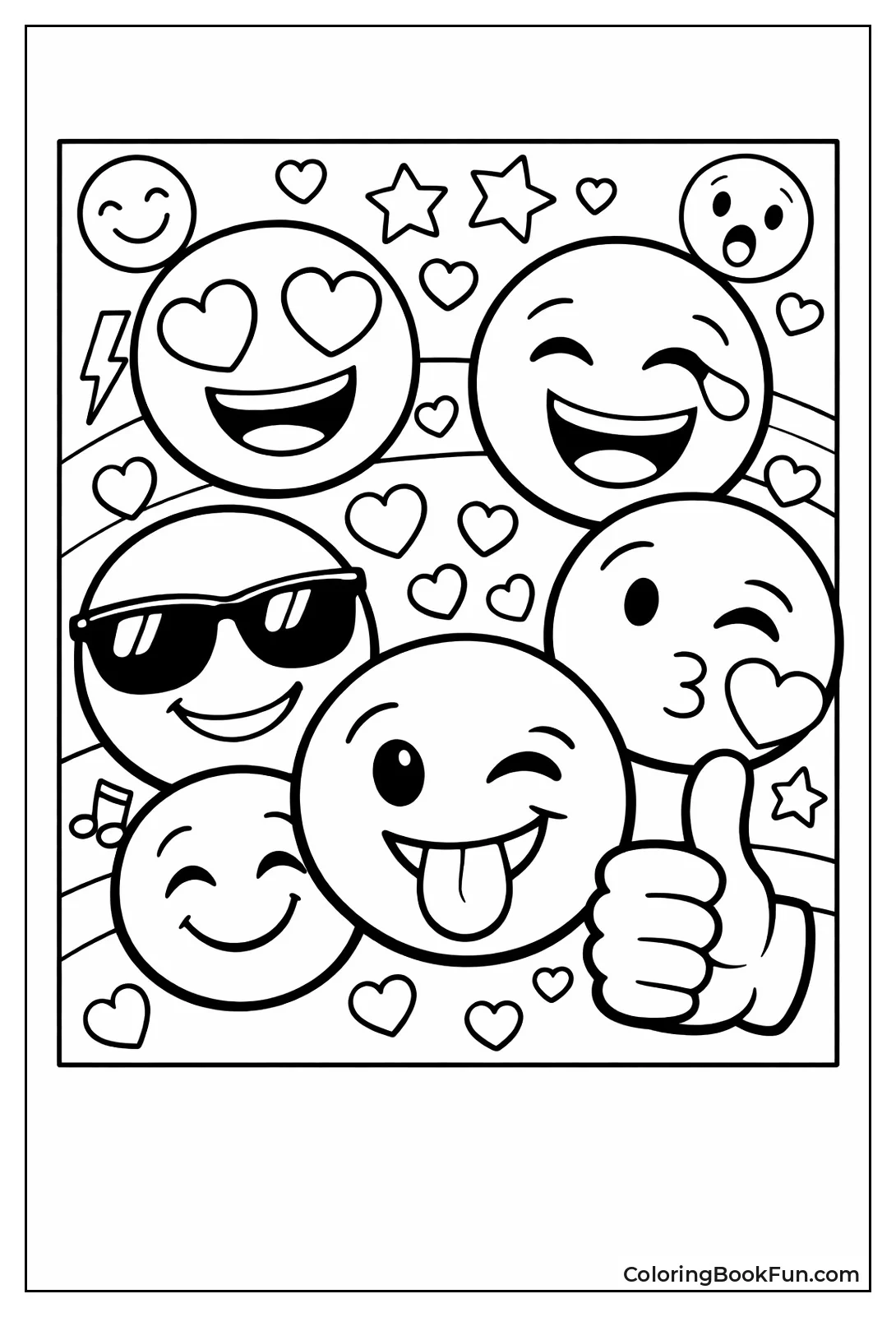 Funny Winking Emoji Faces