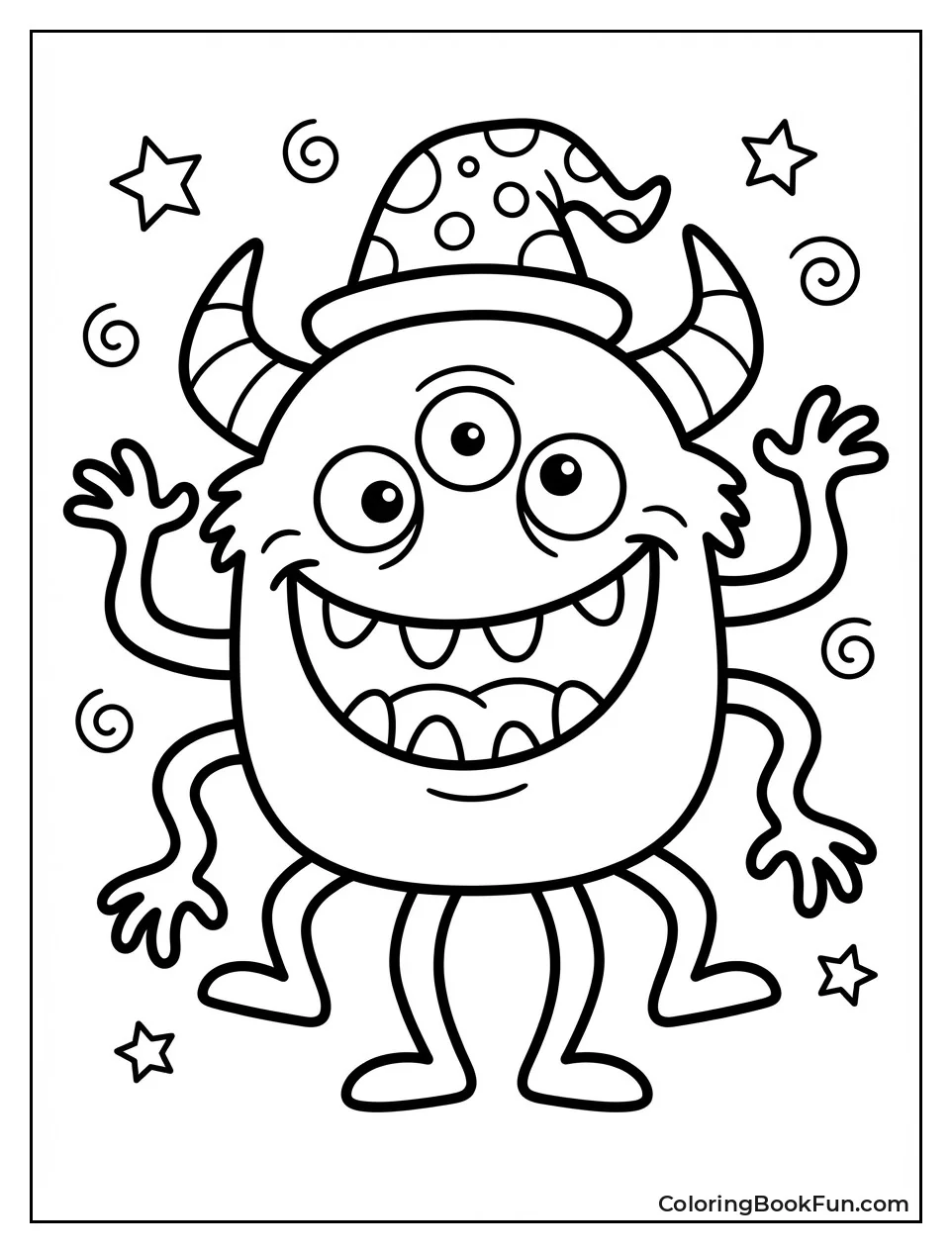 Funny Monster Shows Teeth