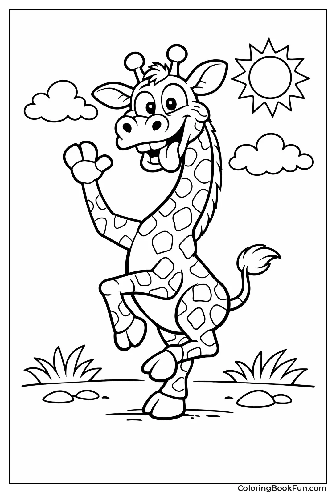 Funny Giraffe in Silly Pose