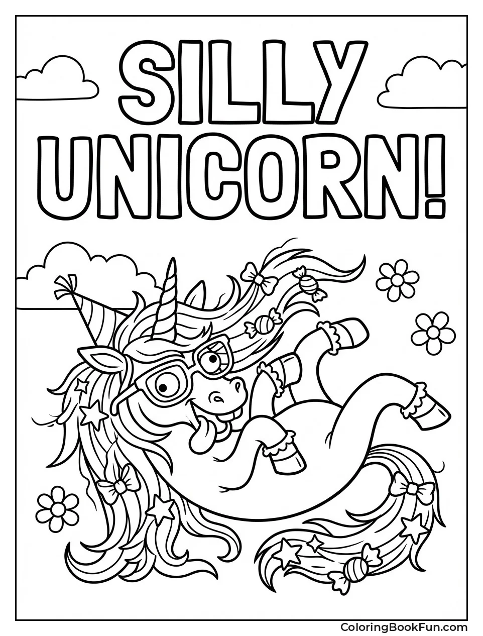 Funny Unicorn in Silly Pose