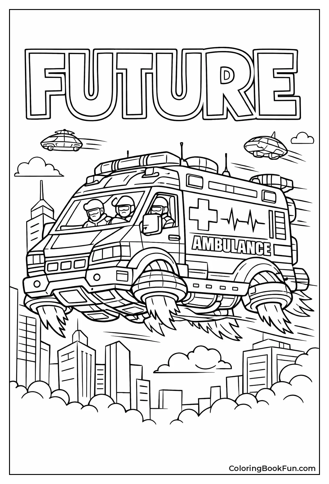 Futuristic Hover Ambulance