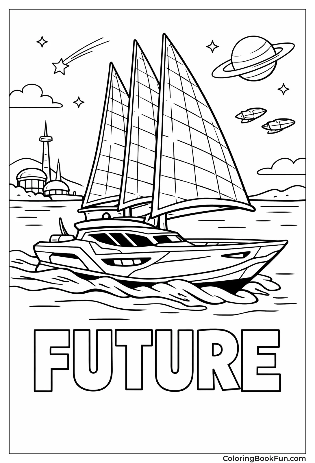 Futuristic Solar Sailboat