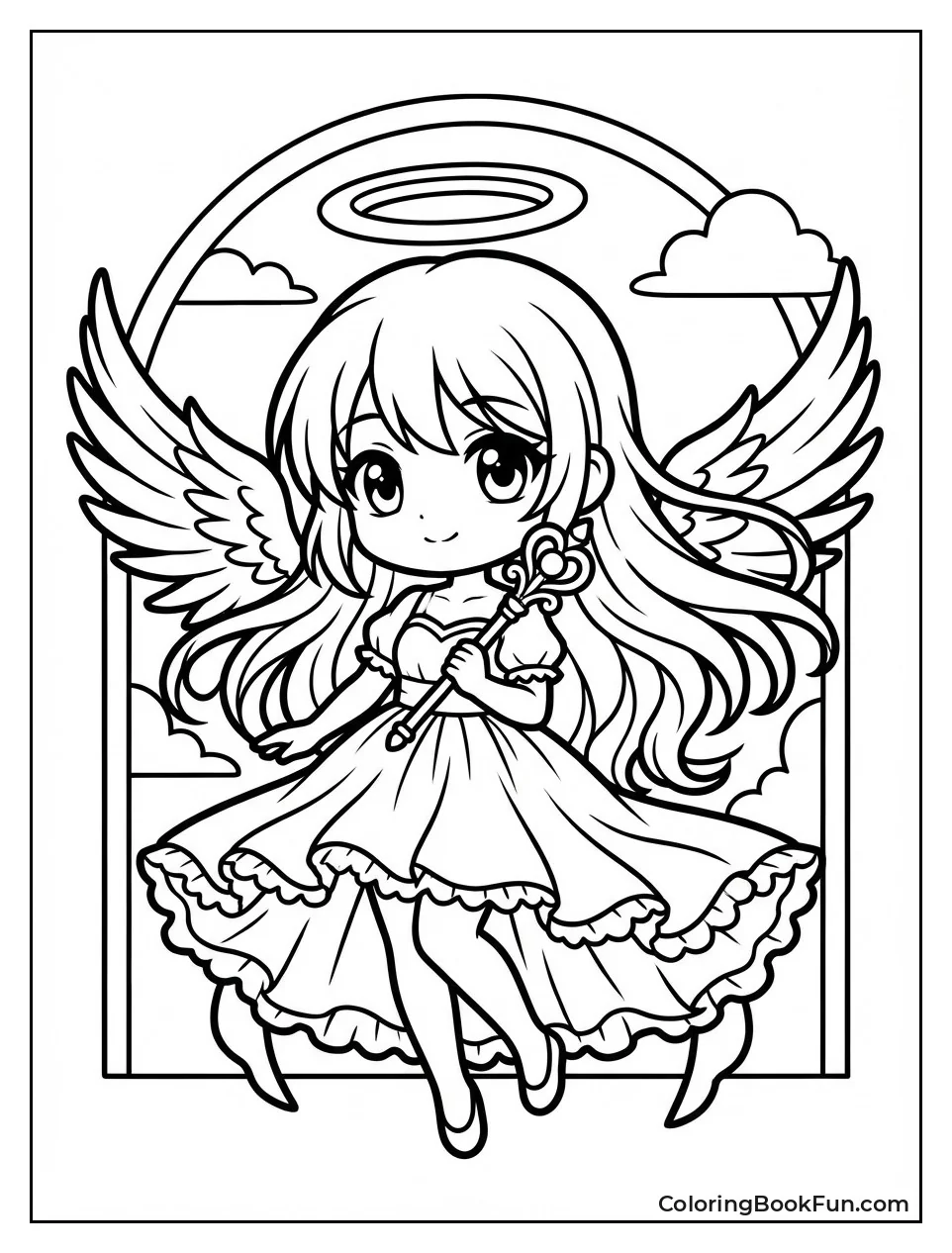 Angel Girl Spreads Wings