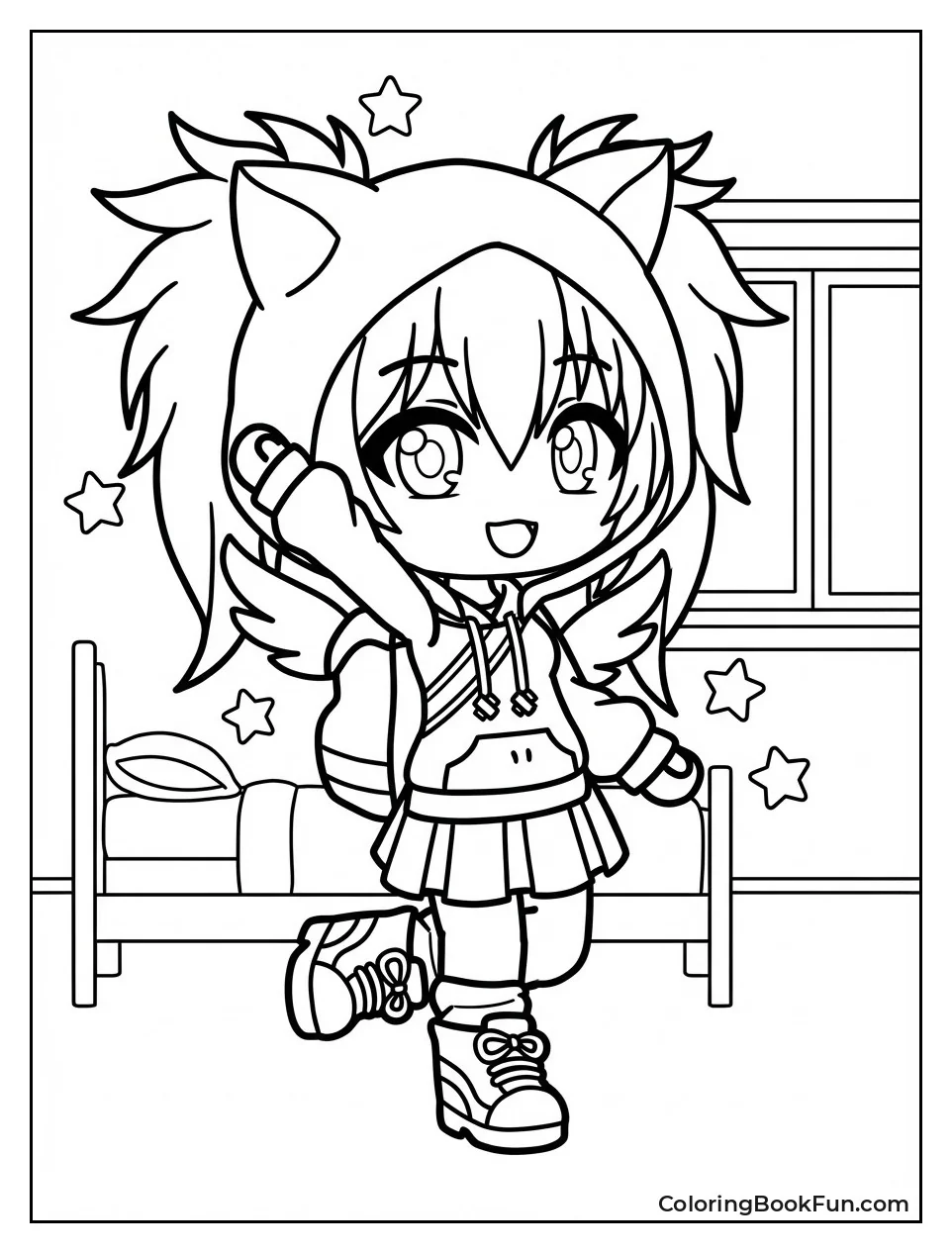 Anime Chibi Character Standing