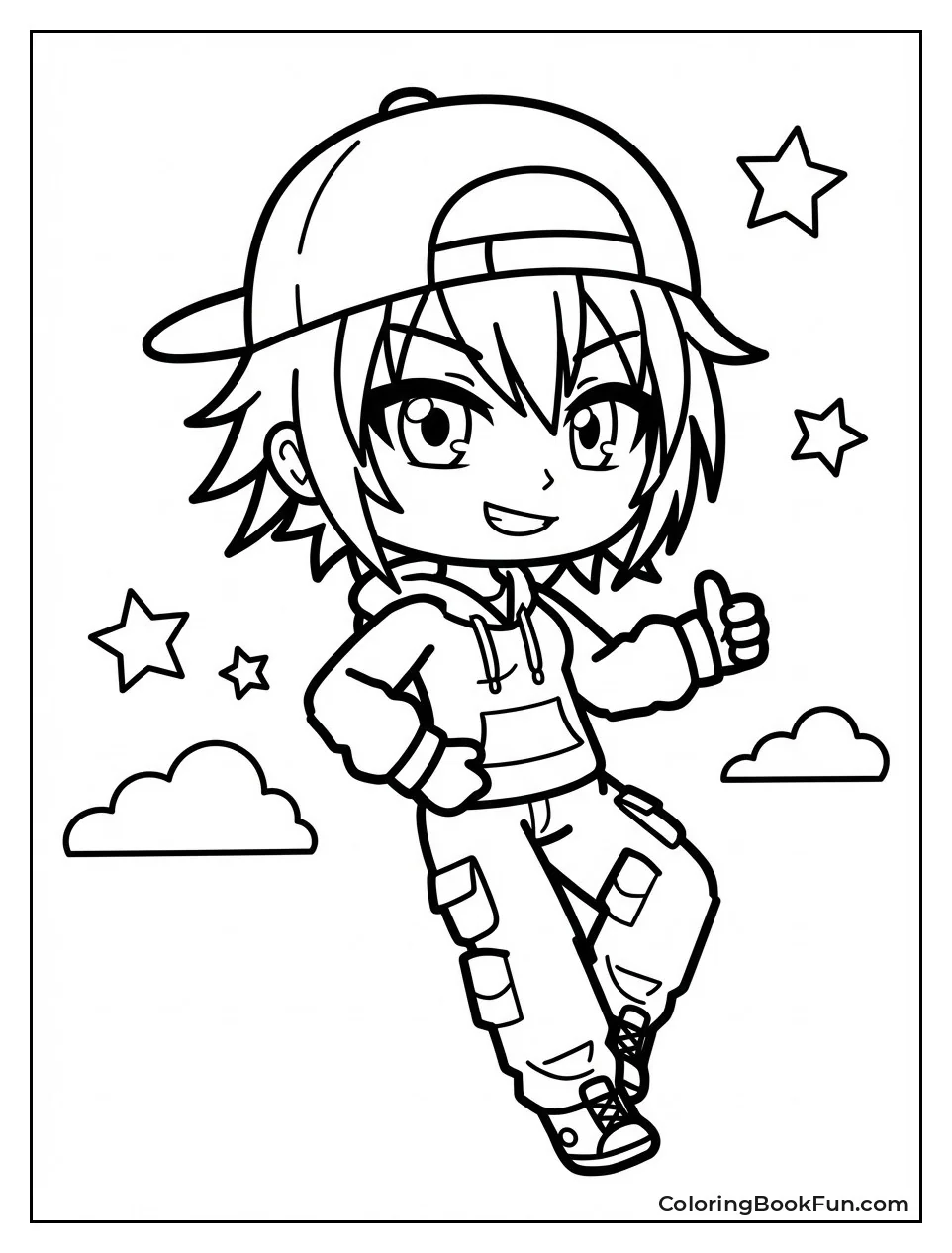 Anime Tomboy Girl Posing