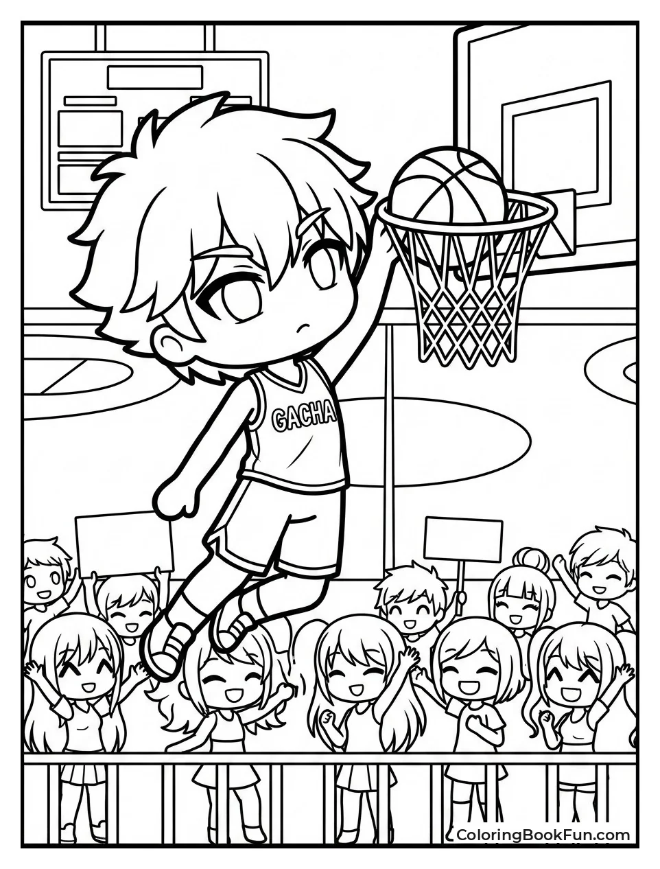 Boy Dunks Basketball High