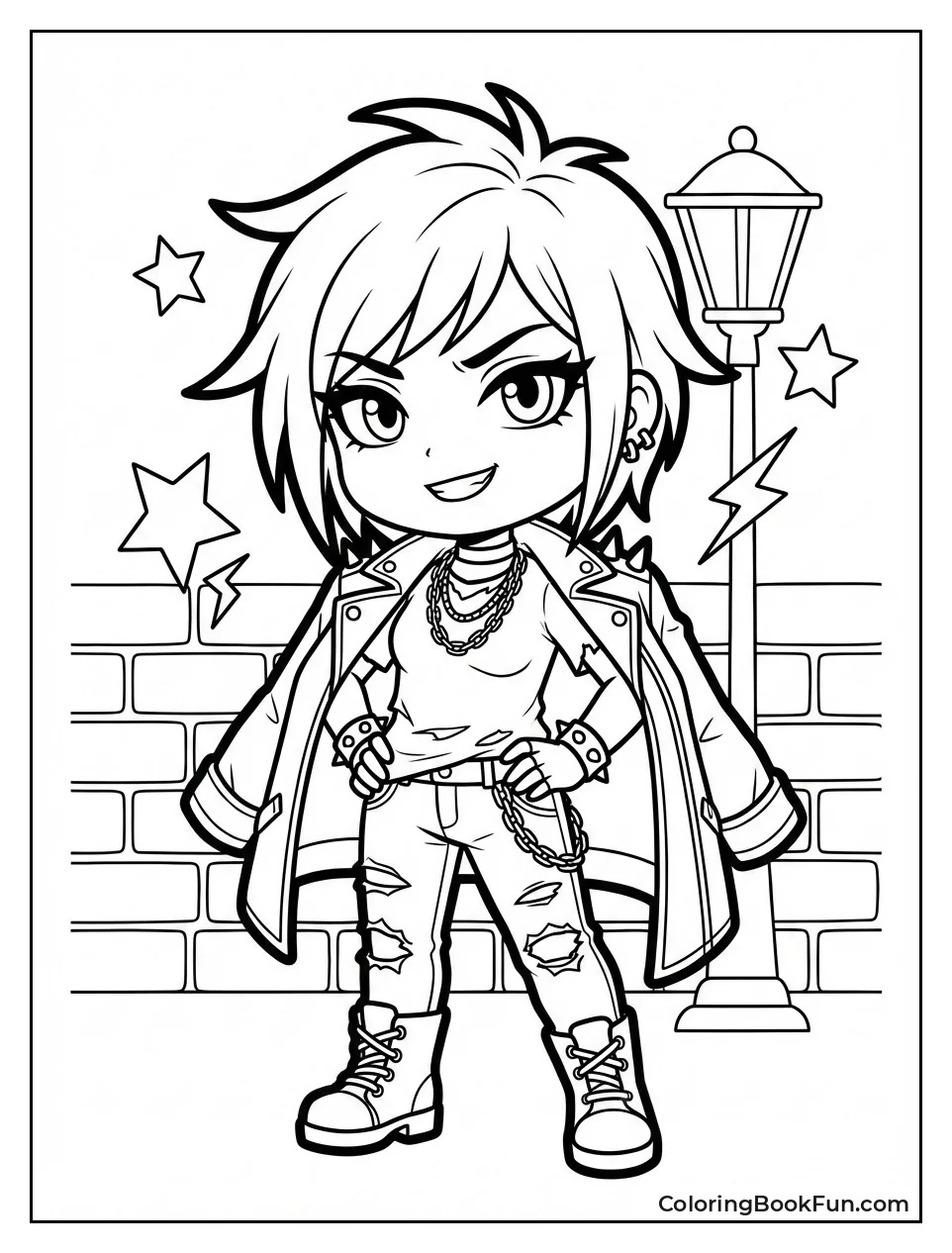 Cute Girl in Leather Jacket