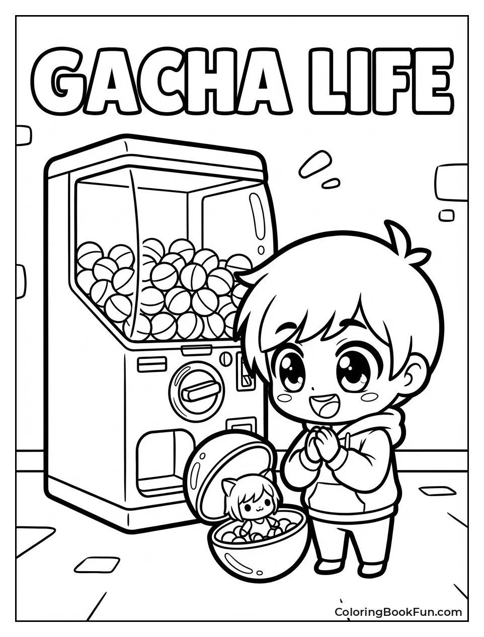 Kid Grabs Gacha Toy