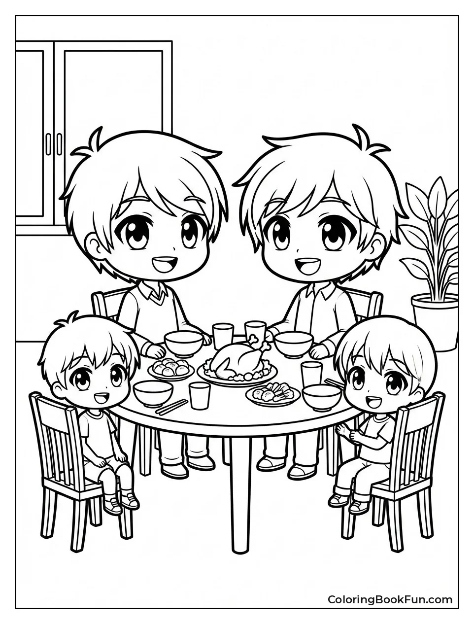 Family Eats Dinner Together