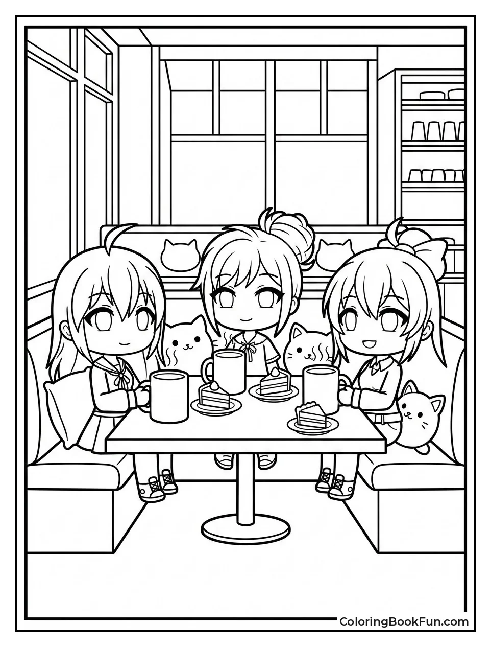 Friends Sip Café Cocoa
