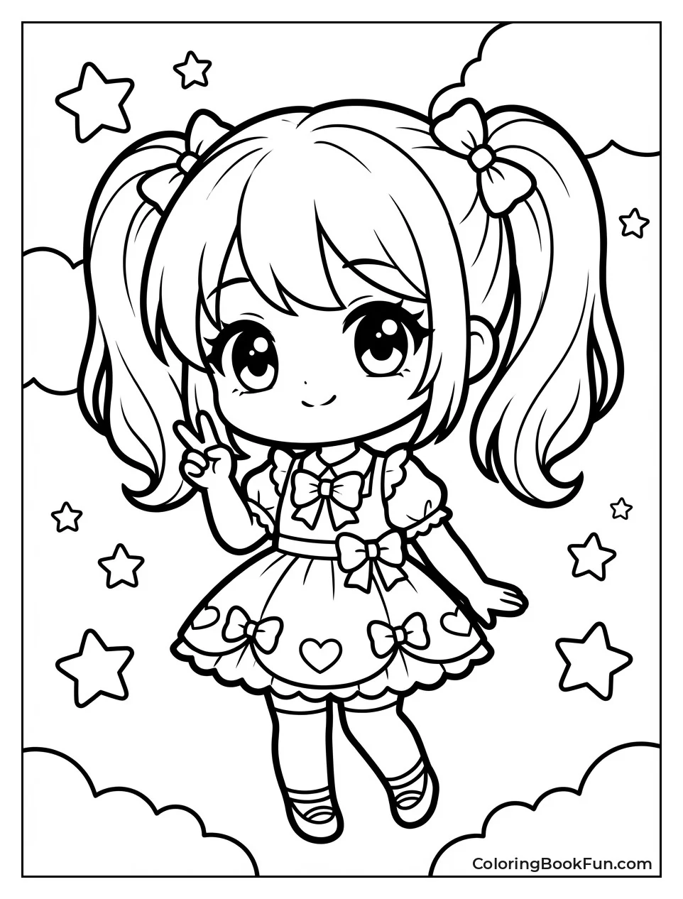 Kawaii Girl with Big Eyes