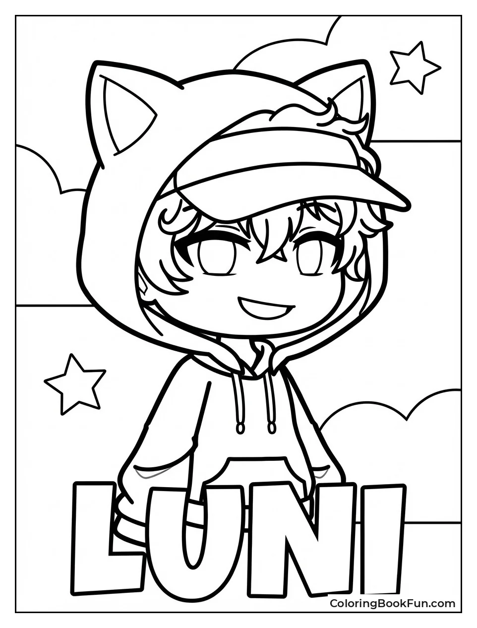 Luni Smiles in Hoodie