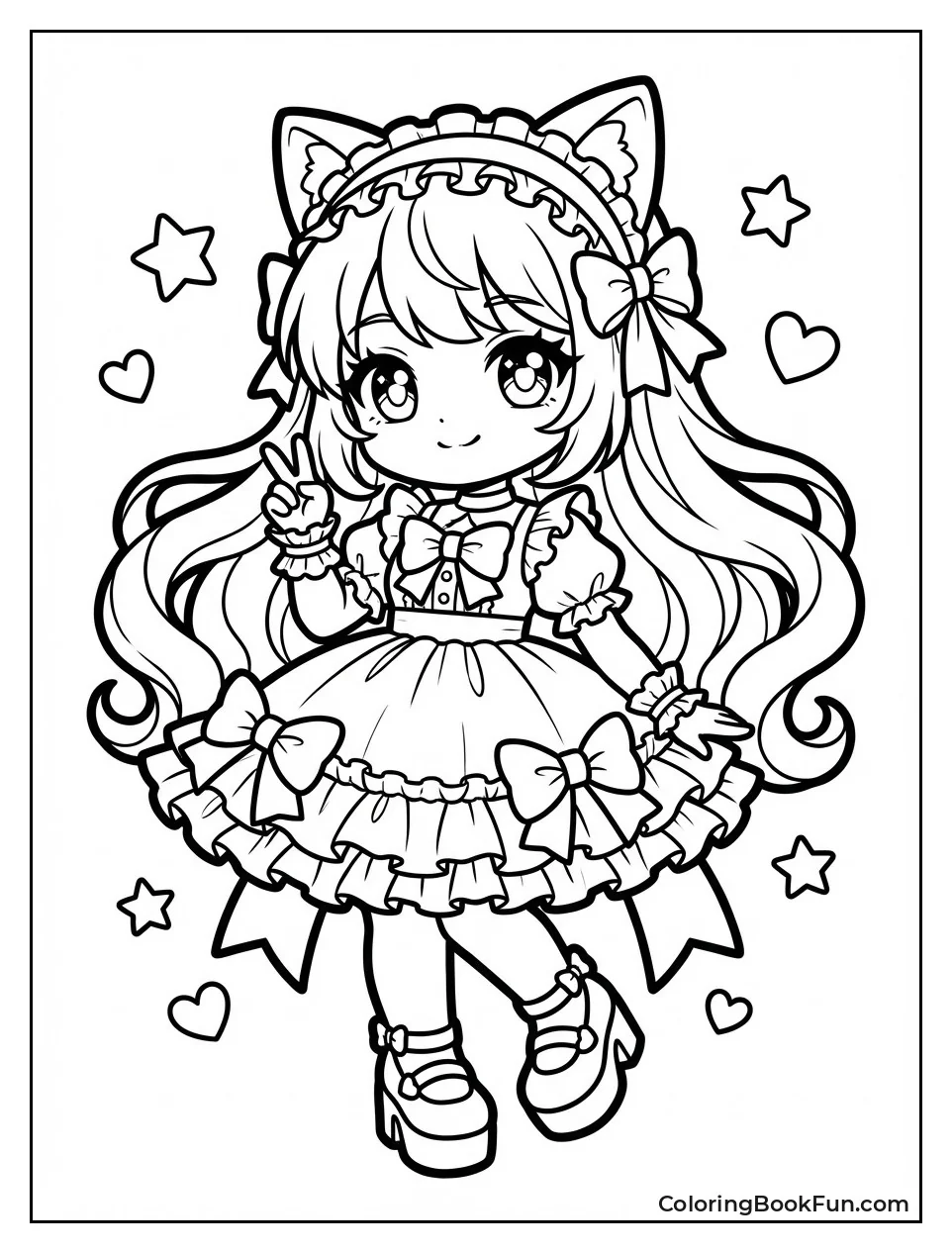 Pretty Girl in Frilly Dress