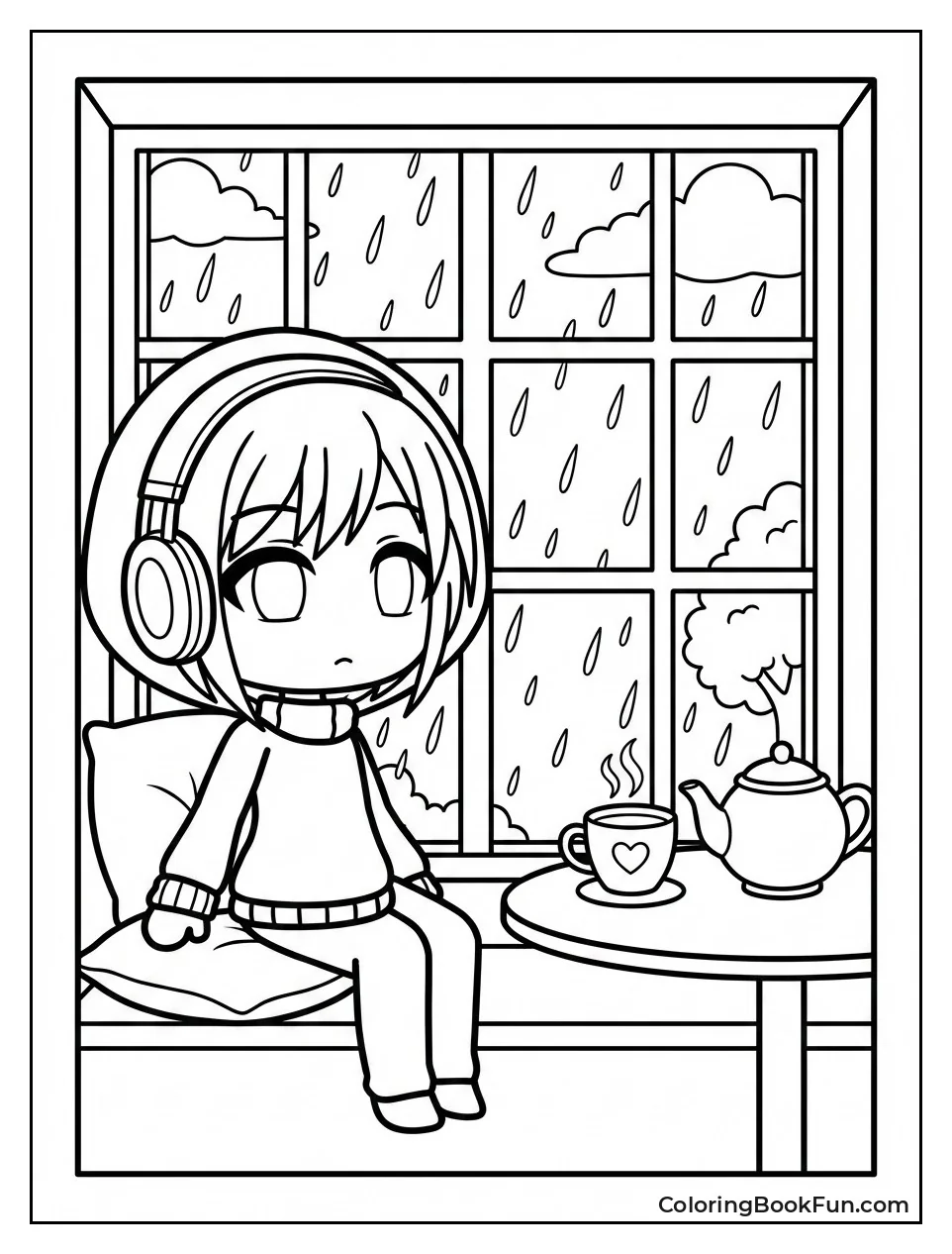 Character Listens to Rain