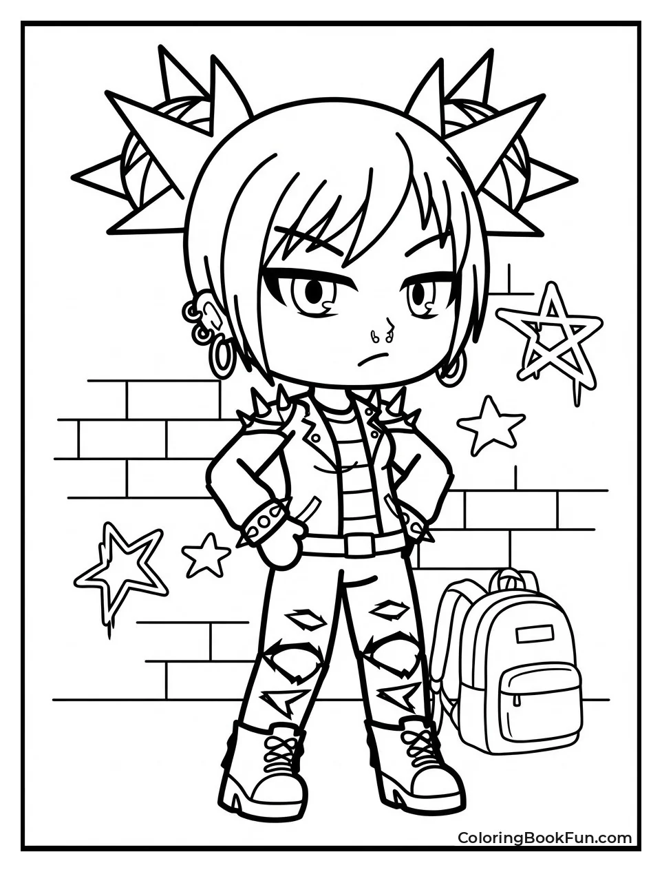 Rebellious Girl with Piercings