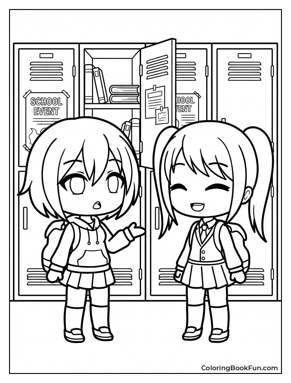 Students Chat by Lockers