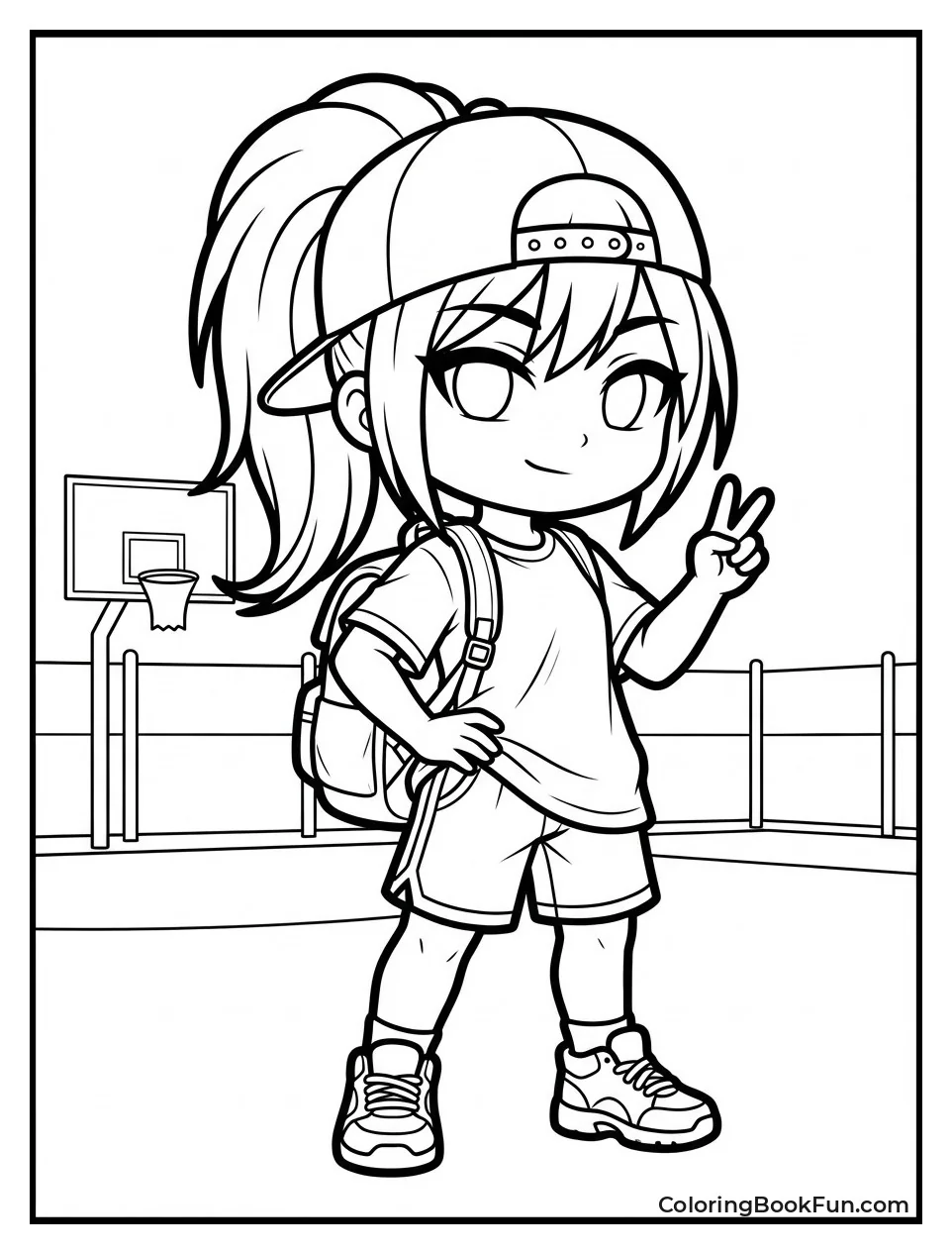 Sporty Tomboy with Ponytail