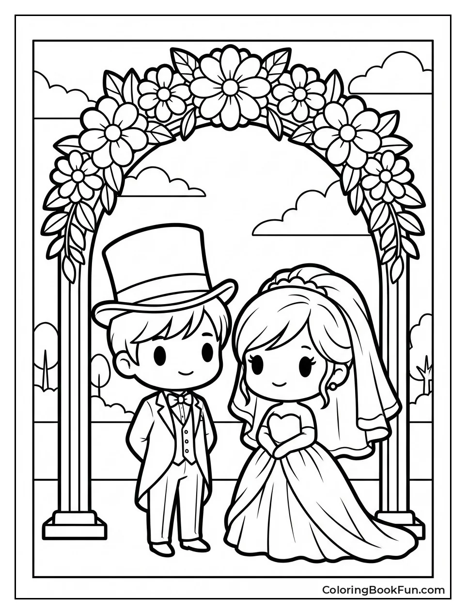 Couple Wed under Arch